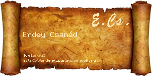 Erdey Csanád névjegykártya